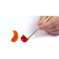 Lot de 6 flacons en 250 ml Aquarel'Gel , Jaune Primaire, Rouge Vif, Bleu Primaire, Vert Sapin, Noir, Sépia Terre de Sienne - CLÉOPÂTRE