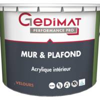 Peinture acrylique mur & plafond velours blanc - Gedimat - GEDIMAT PERFORMANCE PRO
