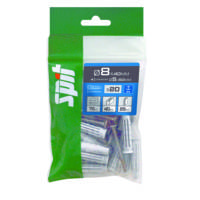 Cheville nylon D6x30mm avec vis tête fraisée inox D4,5x50mm - Gedimat - SPIT