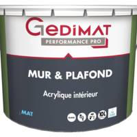 Peinture acrylique mur & plafond velours blanc - Gedimat - GEDIMAT PERFORMANCE PRO