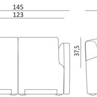 Canapé RUBY 2 places avec accoudoirs – ArtProg