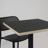 Plateau de table 60x60cm Noir & bois - RestooTab