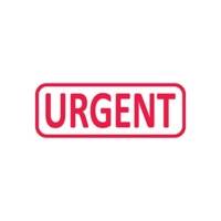 Tampon X-print 4912 Formule Commerciale Texte + Picto  "URGENT" Rouge