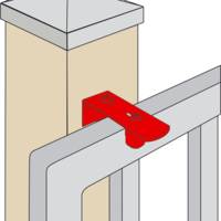 Guide de portail 0 visser 2 olives - 250 mm - zingué blanc - Gedimat