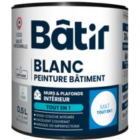 Peinture mur et plafond TOUT EN 1 mat blanc - Gedimat - BATIR