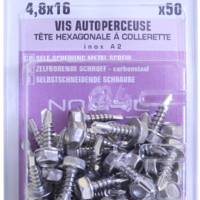 Vis autoperceuse tête hexagonale matière inox A2 4,8 x 16 mm - Gedimat - NORAIL