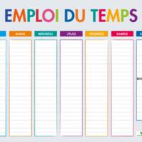 Emploi du temps 29,5x22 Multicolore