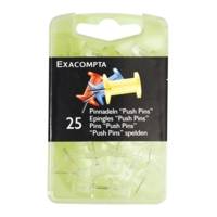 Boîte de 25 épingles Push Pins hauteur 7mm - 10mm de diamètre - Cristal