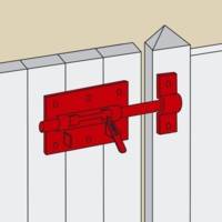 Verrou de box porte cadenas et gâche zingué blanc - Gedimat - AFBAT