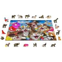 Puzzle en Bois Fête des chats 505 pièces