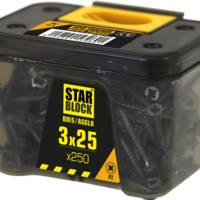 Vis agglo/bois STARBLOCK acier zingué empreinte Pozidriv 3 x 25 mm - Gedimat
