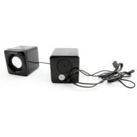 Enceintes Stéréo Cube 2.0 LEGGIERO EP111 pour PC 2x3W Noir