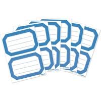 Sachet de 12 étiquettes 82 x 55 mm pour livres et cahiers Cadre bleu