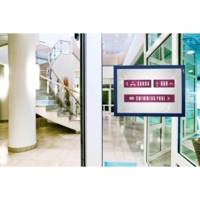 Sachet 2 Pochettes d'Affichage Adhésive DURAFRAME® A4 bleu fonce