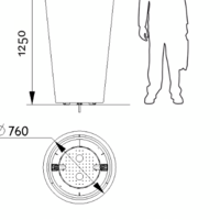 Vase urbain Classique 222 L dont 22 L de réserve