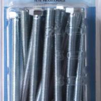 Boulon 6 pans tête hexagonale en acier zingué 8 x 100 mm - Gedimat - NORAIL