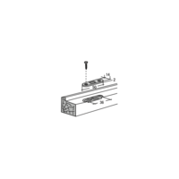 Gâche d'extremité plate à encastrer 50x14x2mm - Gedimat - THIRARD