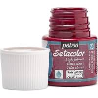 Flacon 45 ml Peinture Setacolor pour tissus clairs Rouge oriental - PÉBÉO