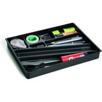 Organiseur de tiroir en plastique 24 x 34 cm Noir