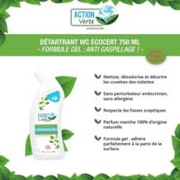 Détartrant gel WC 750 ml ECOCERT menthe