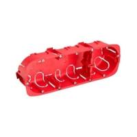 Boîte d'encastrement cloison sèche rouge 1 poste D67mm P40mm - Gedimat - DEBFLEX
