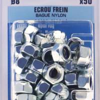Ecrou frein en acier zingué Ø8 mm - Gedimat - NORAIL
