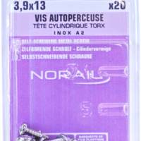 Vis autoperceuse tête cylindrique empreinte Torx matière inox A2 3,9 x 13 mm - Gedimat - NORAIL