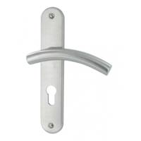 Ensemble sur plaque TUBA inox mat sans trou 195mm - Gedimat - DT 2000