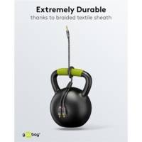 Câble Audio Jack 3.5mm 2 Rca Mâles Gold Nylon Tressé 5m