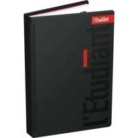 Agenda scolaire spécial BAC 12x18 cm journalier couv pvc ouatinée Noir