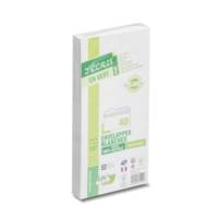 Paquet de 40 enveloppes extra blanches 100% recyclées DL 110x220 - GPV