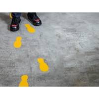 Paire 2 Emprunte de marquage "Pied" jaune