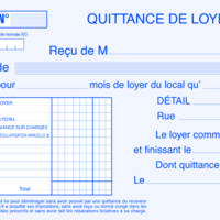 Carnet à souche QUITTANCES DE LOYER 105 x 270 mm 50 Feuillets - ELVE