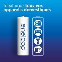 Eneloop Pack 4 Piles Rechargeables Mignon AA 2000 mAh + boîte pour batteries