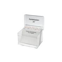 Boîte à fiches Acrylique Transparent A7 avec intercalaires