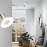 Spot intérieur mural CAROLINA nickel mat 10W 230V - Gedimat