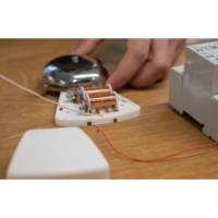 Sonnette deux bobines alimentation filaire 8V blanc