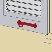 Arrêt de volet à ressort autobloquant noir ht.50 mm - Gedimat