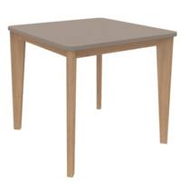 Table 80x80 4 pieds Wood - chant PVC - Piètement vernis naturel