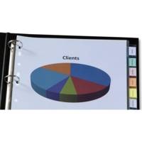 Intercalaires à onglets personnalisables 12 touches, A4, 180 microns Polypropylène transparent + Onglets Bristols imprimables