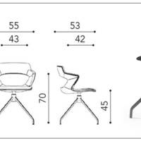 Chaise KAOMA 4 pieds SWISS tissu – ArtProg