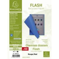 Paquet de 100 chemises FLASH 220 100% recyclé 24x32cm Rouge