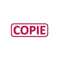 Tampon X-print 4912 Formule Commerciale Texte + Picto "COPIE" Rouge