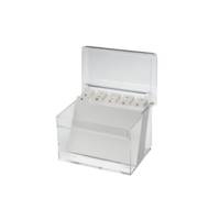 Boîte à fiches Acrylique Transparent A6 avec intercalires