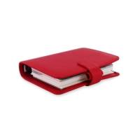 Agenda organiseur "Saffiano" format Pocket Rouge