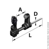 Arrêt tête bergère composite à visser noir D10mm - 280mm - Gedimat