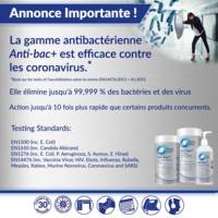 Boîte Distributrice 50 Lingettes Nettoyantes ANTIBAC+ pour Surfaces