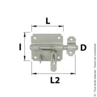 Verrou de box porte-cadenas avec gâche Ø12 mm - inox - Gedimat - AFBAT