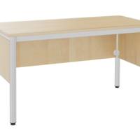 Chaire de professeur NOVA plateau ép.21 mm stratifié chant bois piètement époxy - 135x64 cm - T6 - Hêtre miel/gris RAL 9006 - Mobidecor