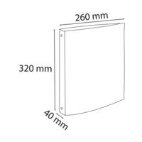 Classeur A4 4 anneaux 30mm Iderama - Jaune